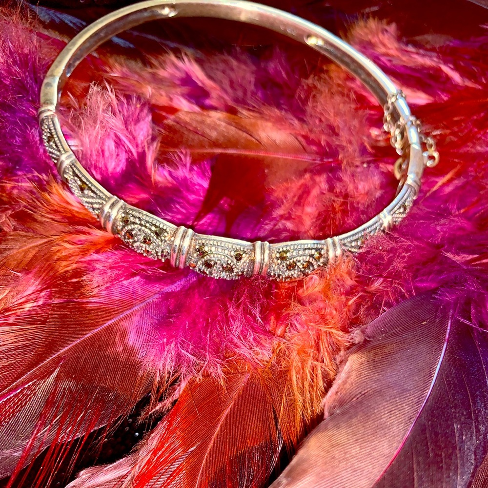 Gorgeous Sterling & Marcasite Bracelet